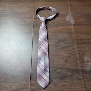 Regal gray stripped tie